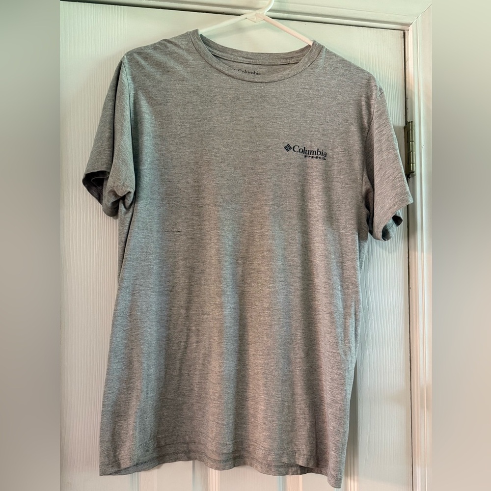 Columbia Gray Short Sleeve Tee Casual Comfort